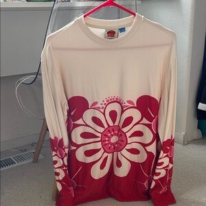 Farm Rio for Anthropologie Red and Cream Floral Crewneck top size small
